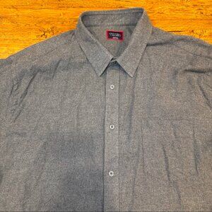 UNTUCKit Gray Sherwood Casual‎ Dress Long Sleeve Button Up Flannel Shirt Men 3XL